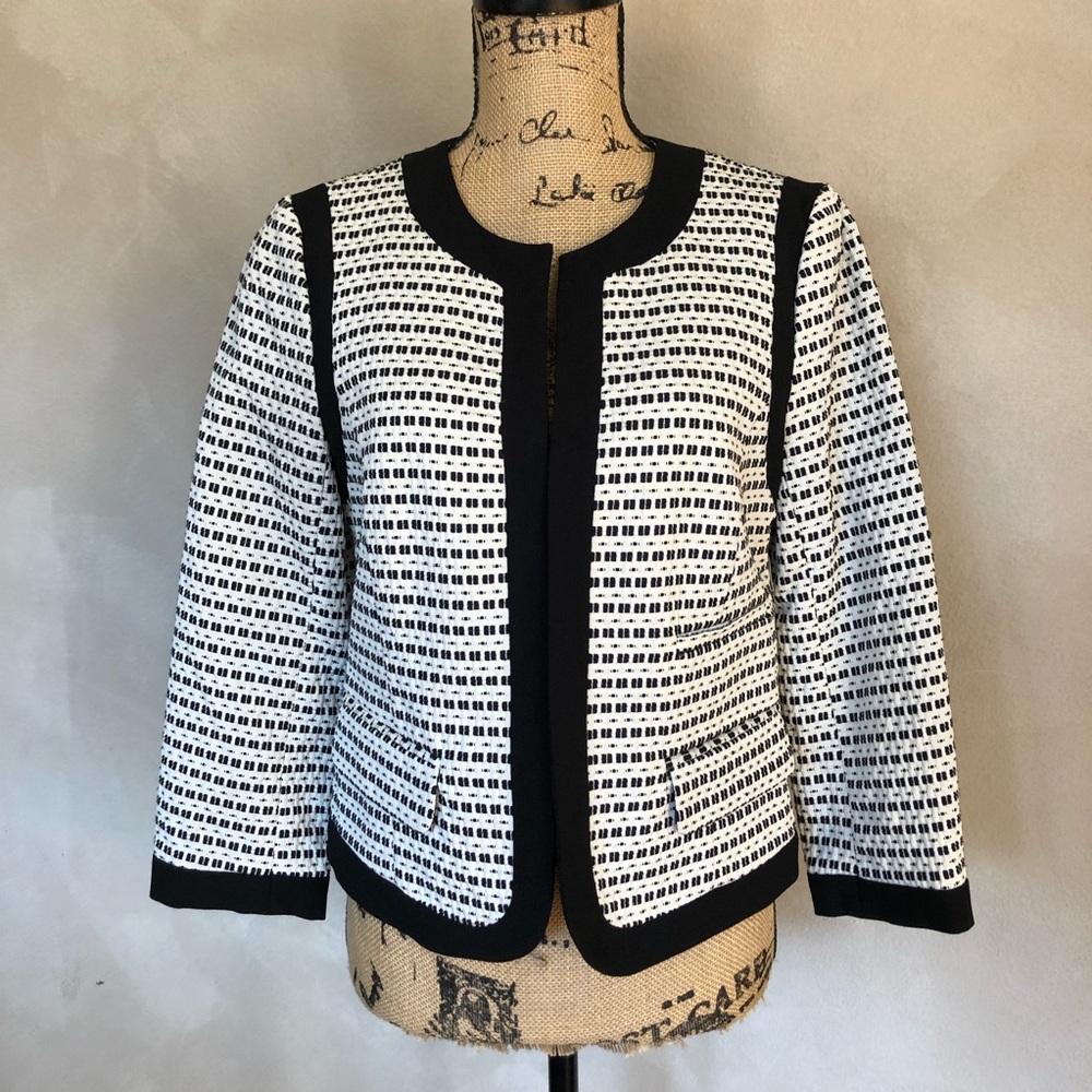 NWT Loft black/white dress jacket